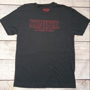 Stranger Things Short Sleeve Dark Gray T-Shirt